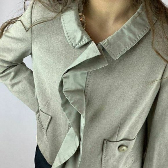 Moschino Cheap & Chic Gray Cropped Blazer - Picture 3 of 8